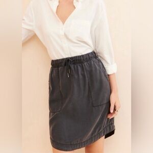 Anthropologie Klara Utility in Charcoal Mini Skirt